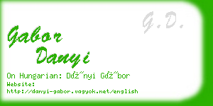 gabor danyi business card